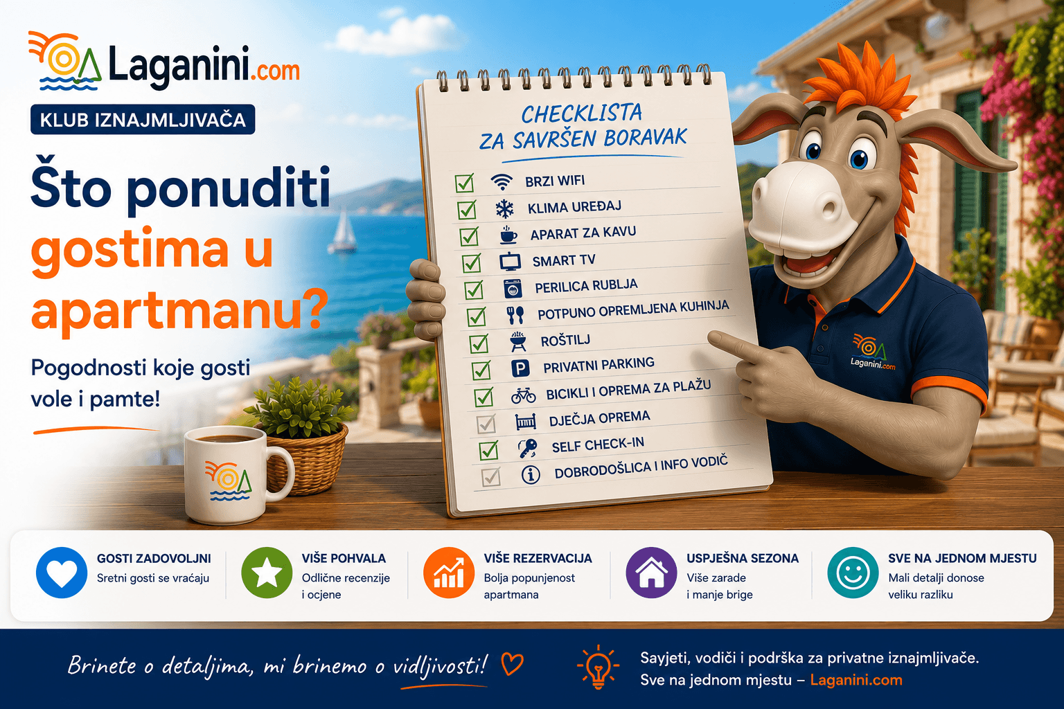 Koje sve pogodnosti, sadržaje i usluge ponuditi gostima u apartmanu?